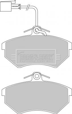 BORG & BECK stabdžių trinkelių rinkinys, diskinis stabdys BBP1690